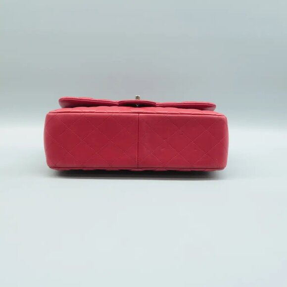 100% Authentic CHANEL CF Jumbo Red Leather Shoulder Bag - Picture 7 of 12